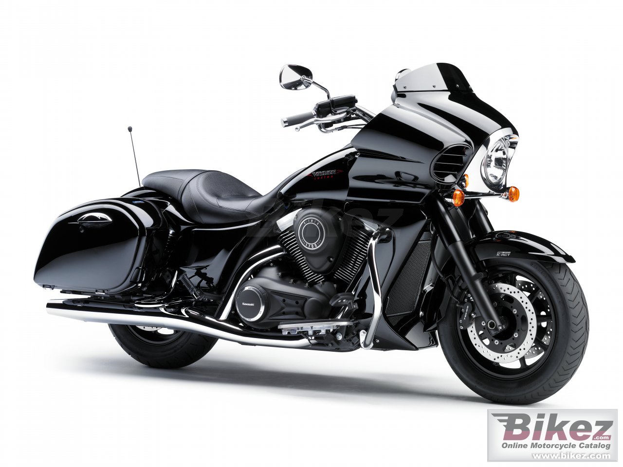 Big Kawasaki vulcan vn1700 voyager custom picture and wallpaper from Bikez.com